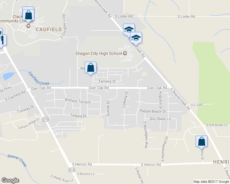 map of restaurants, bars, coffee shops, grocery stores, and more near 20023 Quinalt Drive in Oregon City