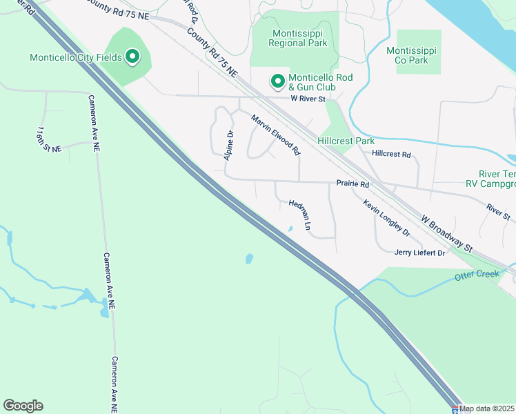 map of restaurants, bars, coffee shops, grocery stores, and more near 11420 Nicholas Circle in Monticello