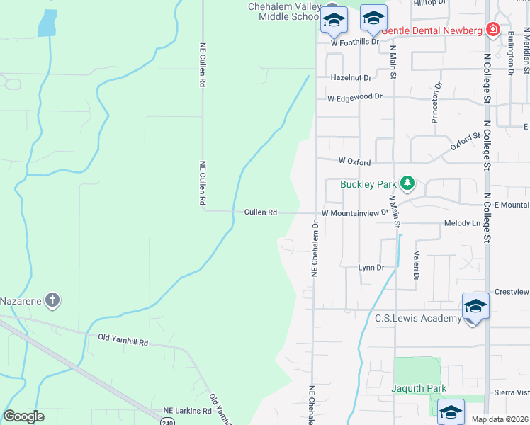 map of restaurants, bars, coffee shops, grocery stores, and more near 2809 Portland Road in Newberg
