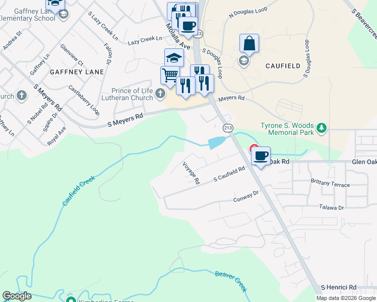 map of restaurants, bars, coffee shops, grocery stores, and more near 13987 Traveler Road in Oregon City