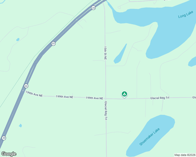 map of restaurants, bars, coffee shops, grocery stores, and more near 20130 115th Street Northeast in New London