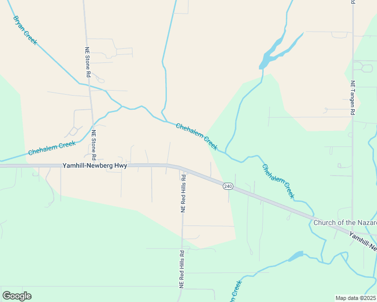 map of restaurants, bars, coffee shops, grocery stores, and more near 21315 Highway 240 in Newberg