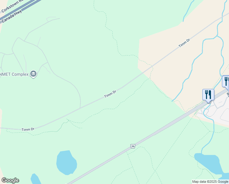 map of restaurants, bars, coffee shops, grocery stores, and more near Timm Drive in Ottawa