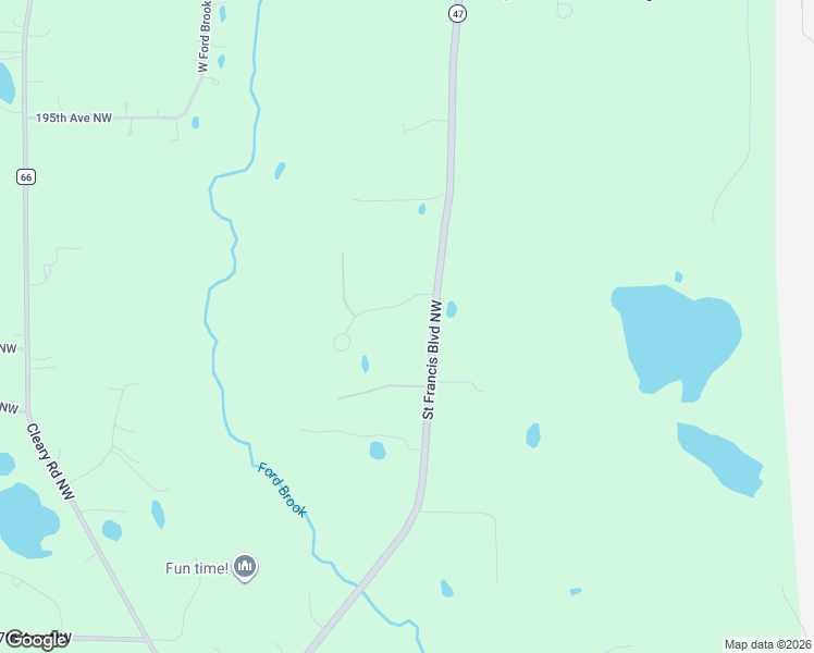 map of restaurants, bars, coffee shops, grocery stores, and more near 19112 Saint Francis Boulevard Northwest in Nowthen