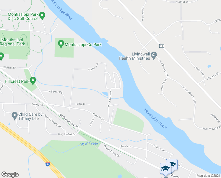 map of restaurants, bars, coffee shops, grocery stores, and more near River Terrace in Monticello