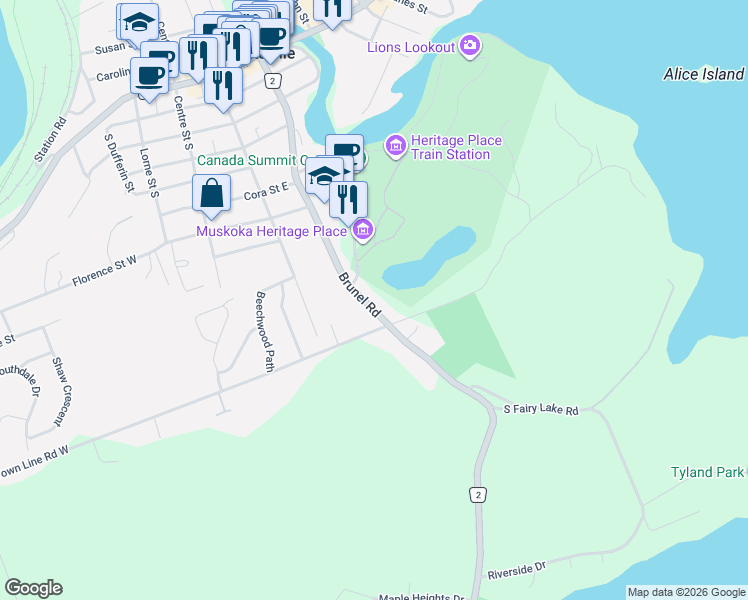 map of restaurants, bars, coffee shops, grocery stores, and more near 94 Brunel Road in Huntsville