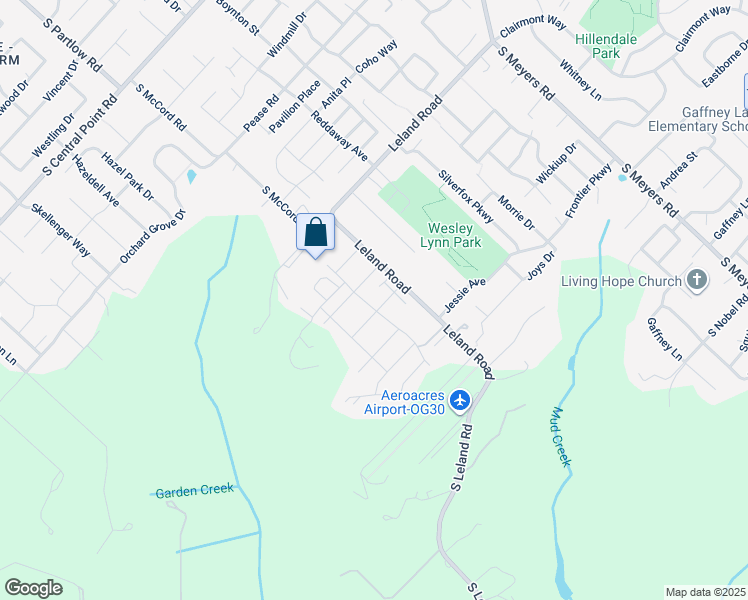 map of restaurants, bars, coffee shops, grocery stores, and more near 19726 Cherrywood Way in Oregon City