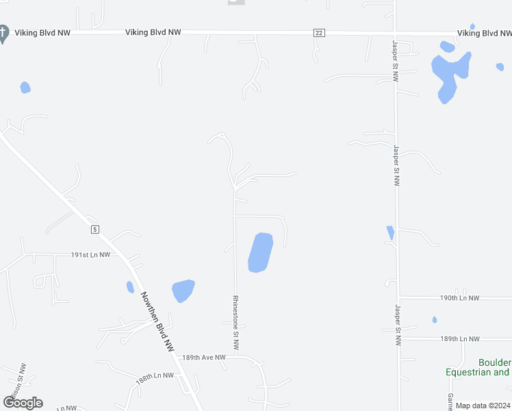 map of restaurants, bars, coffee shops, grocery stores, and more near 19277 Rhinestone Street Northwest in Anoka