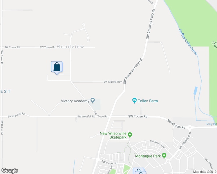 map of restaurants, bars, coffee shops, grocery stores, and more near 11980 Southwest Malloy Way in Sherwood