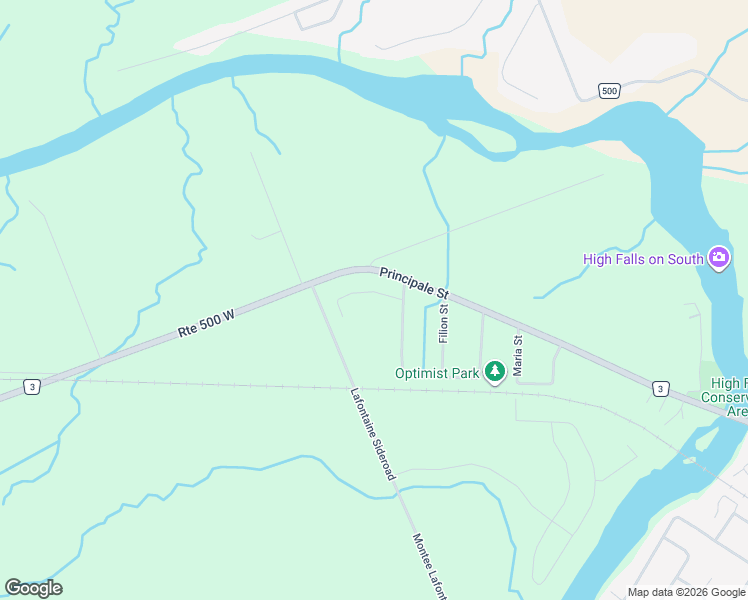 map of restaurants, bars, coffee shops, grocery stores, and more near 1051 Du Boise Street in Casselman
