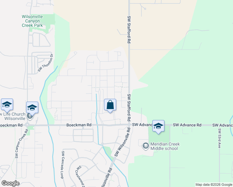 map of restaurants, bars, coffee shops, grocery stores, and more near 27612 Southwest Marigold Terrace in Wilsonville