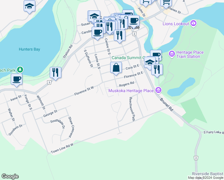 map of restaurants, bars, coffee shops, grocery stores, and more near 14 Anthony Court in Huntsville