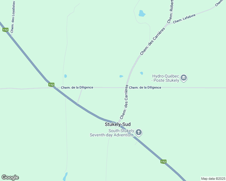 map of restaurants, bars, coffee shops, grocery stores, and more near 434 Chemin de la Diligence in Stukely-Sud