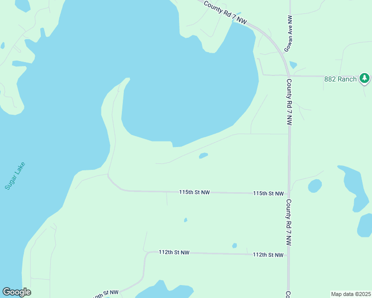 map of restaurants, bars, coffee shops, grocery stores, and more near 6425 117th Street Northwest in Maple Lake