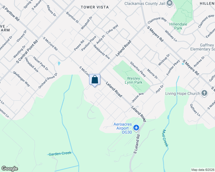 map of restaurants, bars, coffee shops, grocery stores, and more near 19693 Leland Road in Oregon City