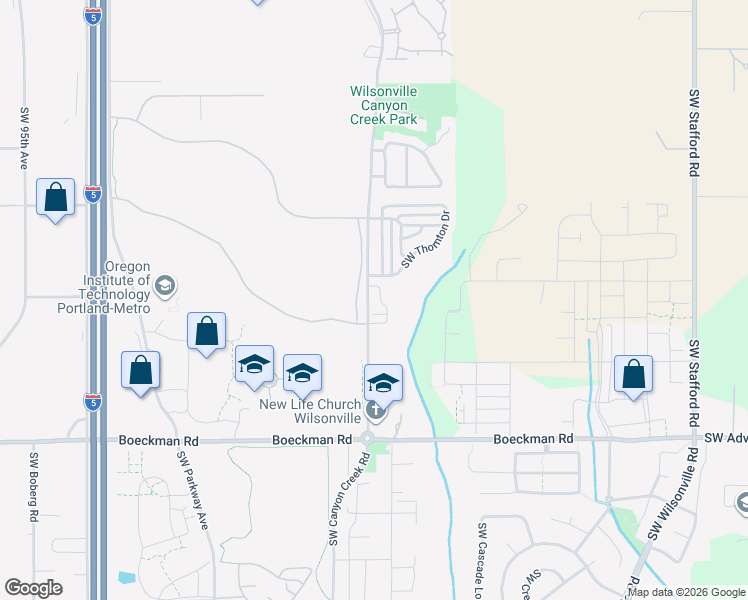 map of restaurants, bars, coffee shops, grocery stores, and more near 27442 Southwest Copper Creek Loop in Wilsonville