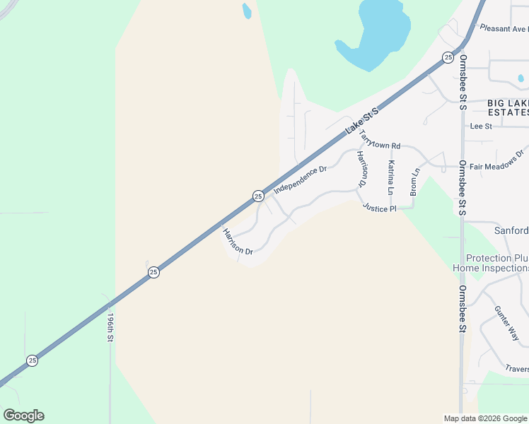map of restaurants, bars, coffee shops, grocery stores, and more near 816 Independence Drive in Big Lake