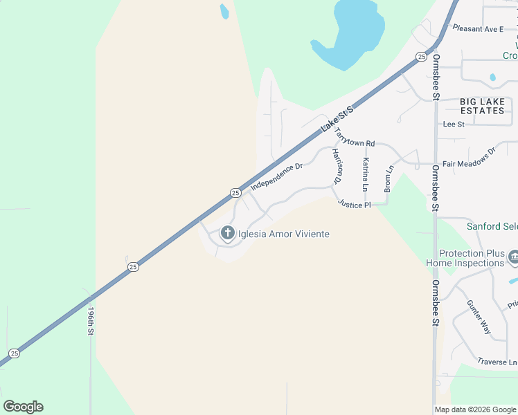 map of restaurants, bars, coffee shops, grocery stores, and more near Liberty Lane in Big Lake