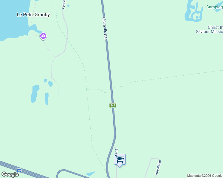 map of restaurants, bars, coffee shops, grocery stores, and more near Chemin Foster in La Haute-Yamaska