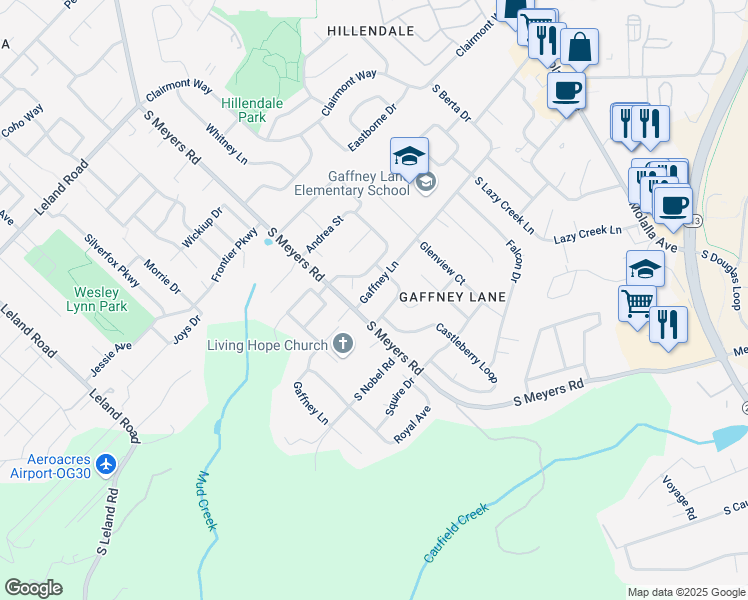 map of restaurants, bars, coffee shops, grocery stores, and more near 13316 Gaffney Lane in Oregon City