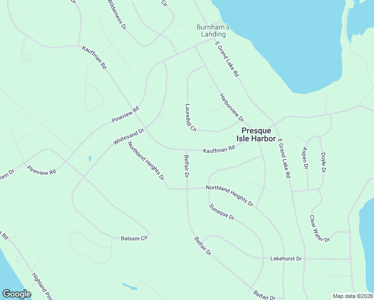 map of restaurants, bars, coffee shops, grocery stores, and more near 6728 Kauffman Road in Presque Isle Harbor