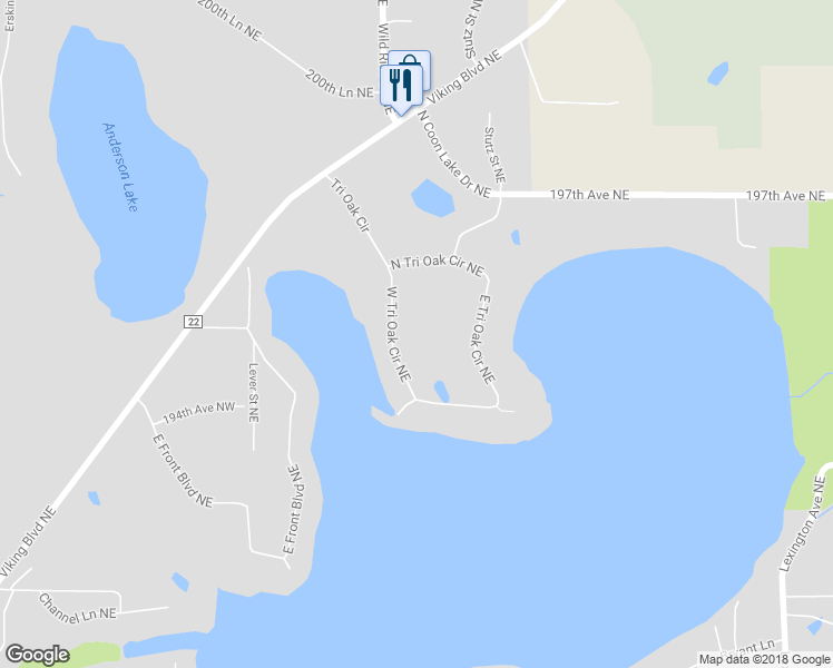 map of restaurants, bars, coffee shops, grocery stores, and more near 19449 West Tri Oak Circle Northeast in Wyoming