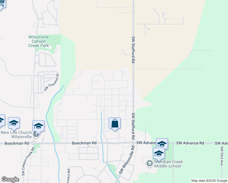map of restaurants, bars, coffee shops, grocery stores, and more near 27284 Southwest Larkspur Terrace in Wilsonville