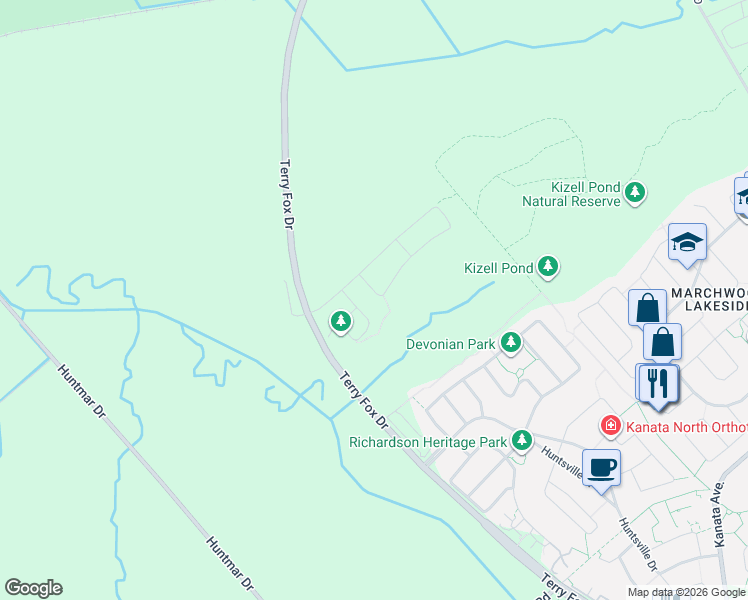 map of restaurants, bars, coffee shops, grocery stores, and more near 271 Ketchikan Crescent in Ottawa