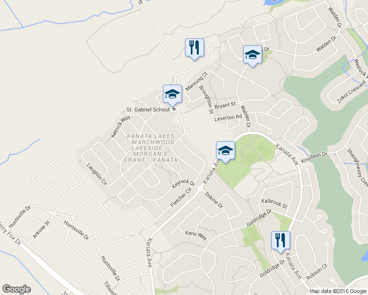 map of restaurants, bars, coffee shops, grocery stores, and more near 602 Remnor Avenue in Ottawa