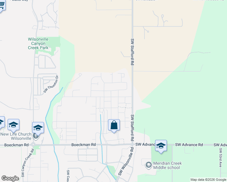 map of restaurants, bars, coffee shops, grocery stores, and more near 27260 Southwest Larkspur Terrace in Wilsonville