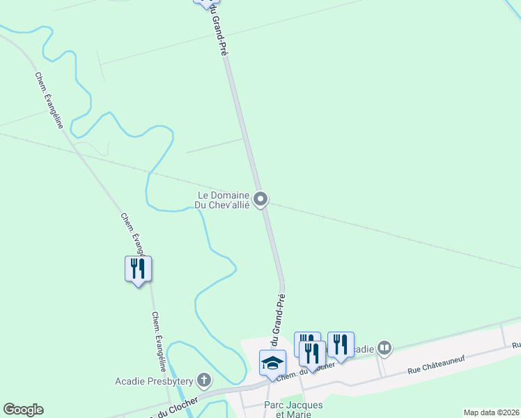 map of restaurants, bars, coffee shops, grocery stores, and more near 422 Chemin du Grand-Pré in Saint-Jean-sur-Richelieu