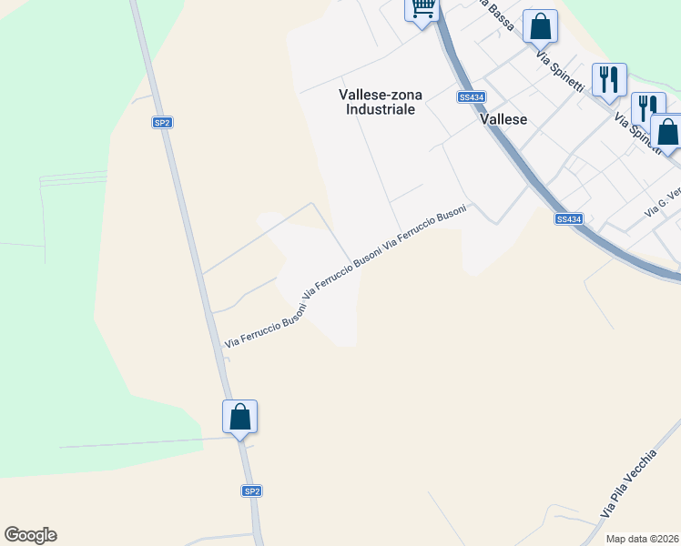 map of restaurants, bars, coffee shops, grocery stores, and more near Via Ferruccio Busoni in Provincia di Verona