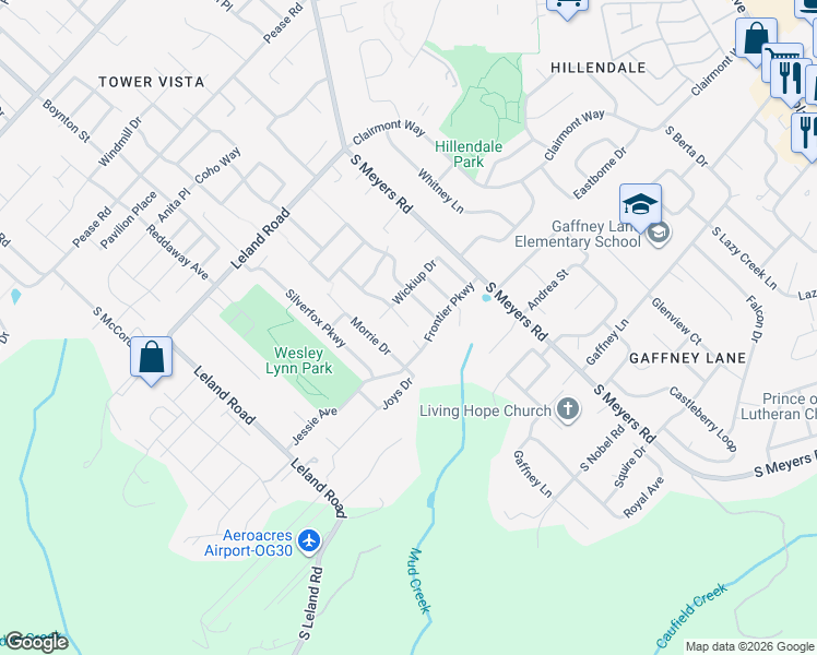 map of restaurants, bars, coffee shops, grocery stores, and more near 13021 Frontier Parkway in Oregon City