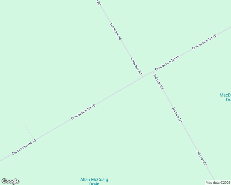map of restaurants, bars, coffee shops, grocery stores, and more near 21415 Concession Road 10 in Alexandria
