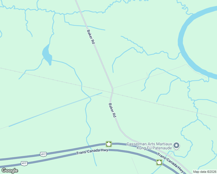 map of restaurants, bars, coffee shops, grocery stores, and more near 1384 Baker Road in Casselman