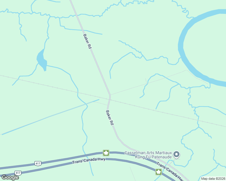 map of restaurants, bars, coffee shops, grocery stores, and more near 1384 Baker Road in Casselman