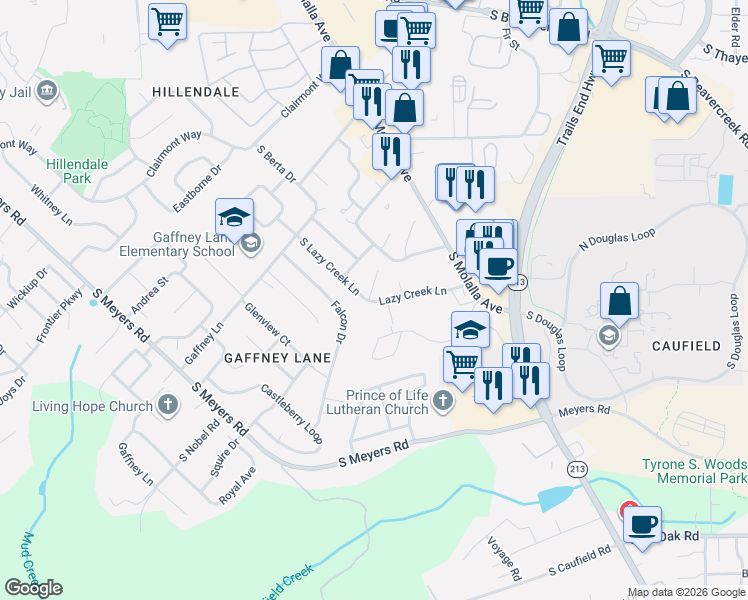map of restaurants, bars, coffee shops, grocery stores, and more near 13770 Lazy Creek Lane in Oregon City