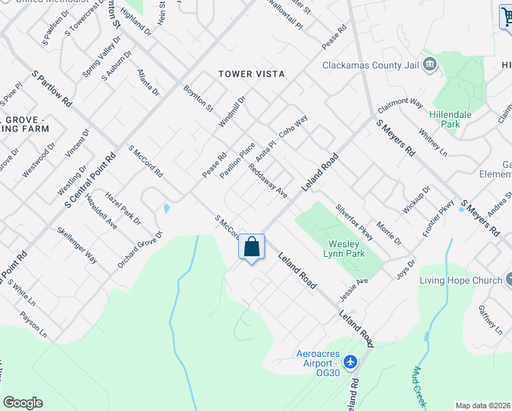 map of restaurants, bars, coffee shops, grocery stores, and more near 12690 Villard Place in Oregon City
