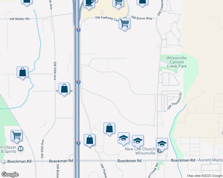 map of restaurants, bars, coffee shops, grocery stores, and more near 26600 Southwest Parkway Avenue in Wilsonville