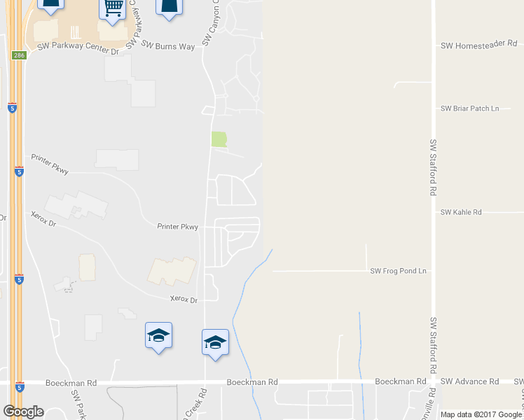 map of restaurants, bars, coffee shops, grocery stores, and more near 7638 Southwest Roanoke Drive South in Wilsonville