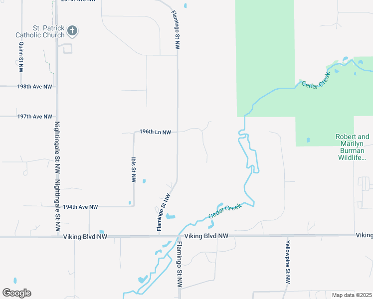 map of restaurants, bars, coffee shops, grocery stores, and more near 1574 196th Lane Northwest in Oak Grove