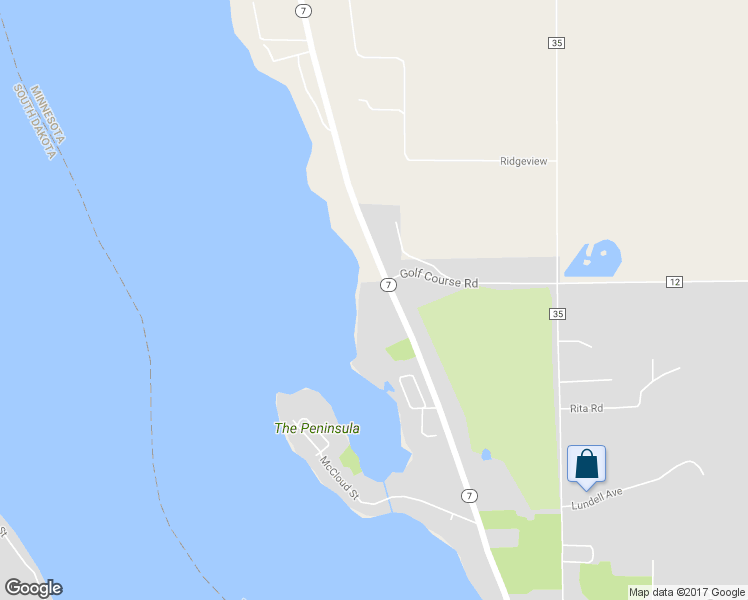 map of restaurants, bars, coffee shops, grocery stores, and more near 1095 Lake Shore Drive in Ortonville