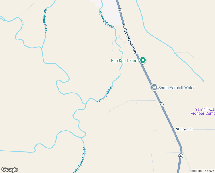 map of restaurants, bars, coffee shops, grocery stores, and more near 15483 Highway 47 in Yamhill