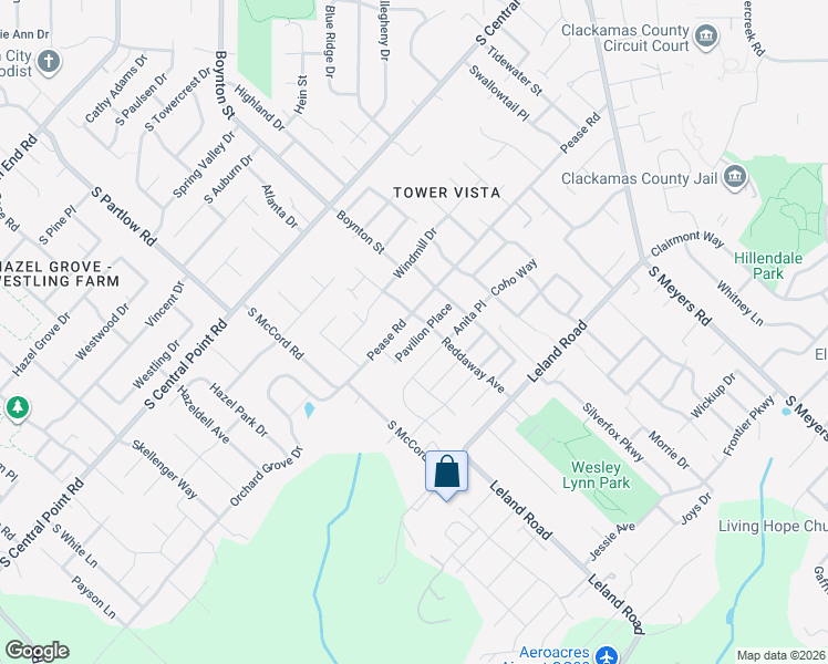 map of restaurants, bars, coffee shops, grocery stores, and more near 12680 Pavilion Place in Oregon City