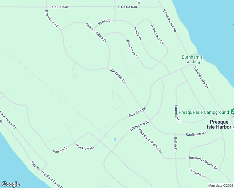 map of restaurants, bars, coffee shops, grocery stores, and more near 6400-6454 Gilmet Drive in Presque Isle