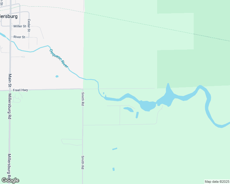 map of restaurants, bars, coffee shops, grocery stores, and more near 11515-11519 Maple Drive in Millersburg