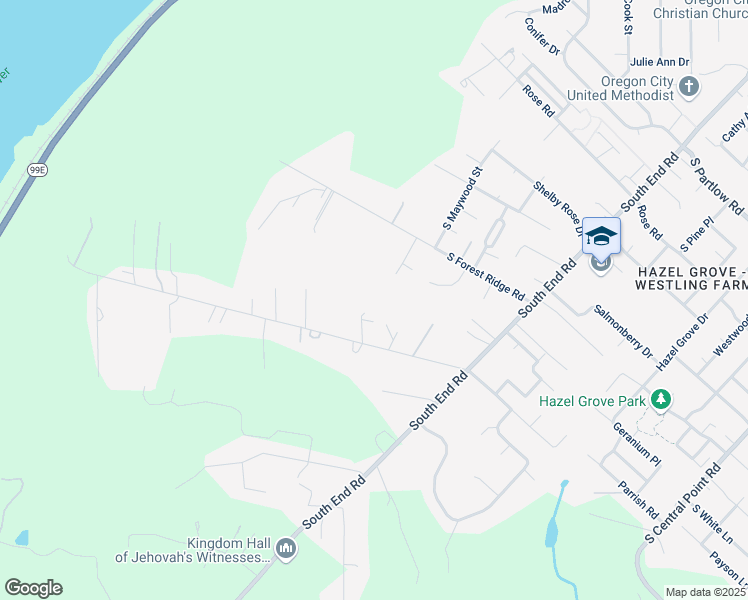 map of restaurants, bars, coffee shops, grocery stores, and more near 11131 Beutel Road in Oregon City