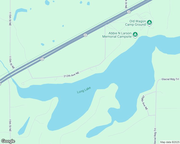 map of restaurants, bars, coffee shops, grocery stores, and more near 12853 212th Avenue Northeast in New London