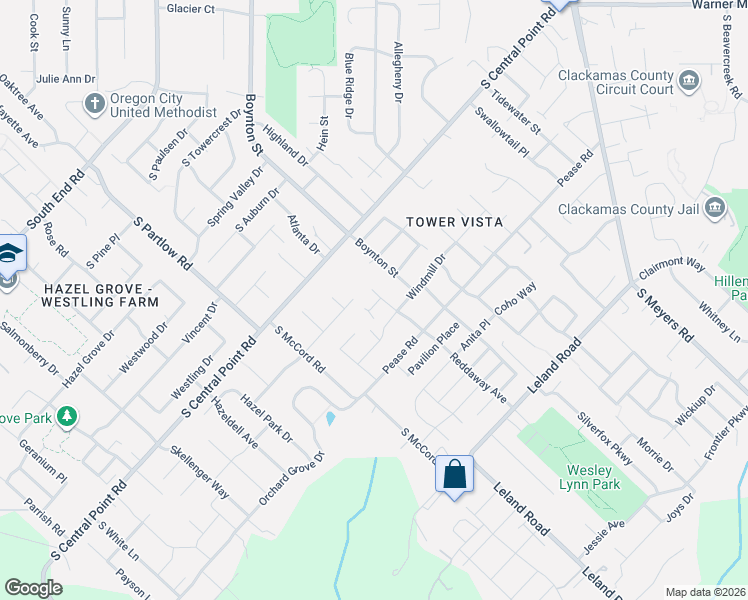 map of restaurants, bars, coffee shops, grocery stores, and more near 12357 Hampton Drive in Oregon City