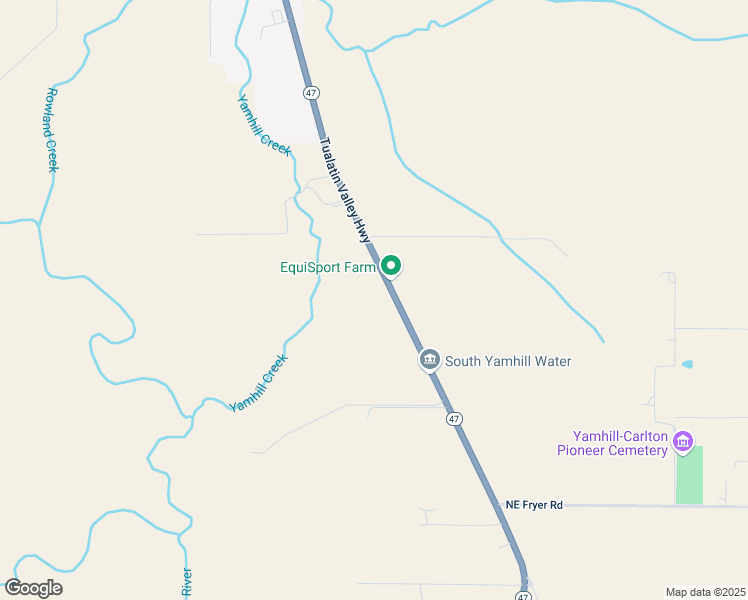 map of restaurants, bars, coffee shops, grocery stores, and more near 15483 Oregon 47 in Yamhill